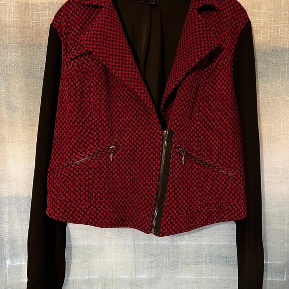 TORRID Moto Red and Black Jacket size 1 - Picture 5 of 7